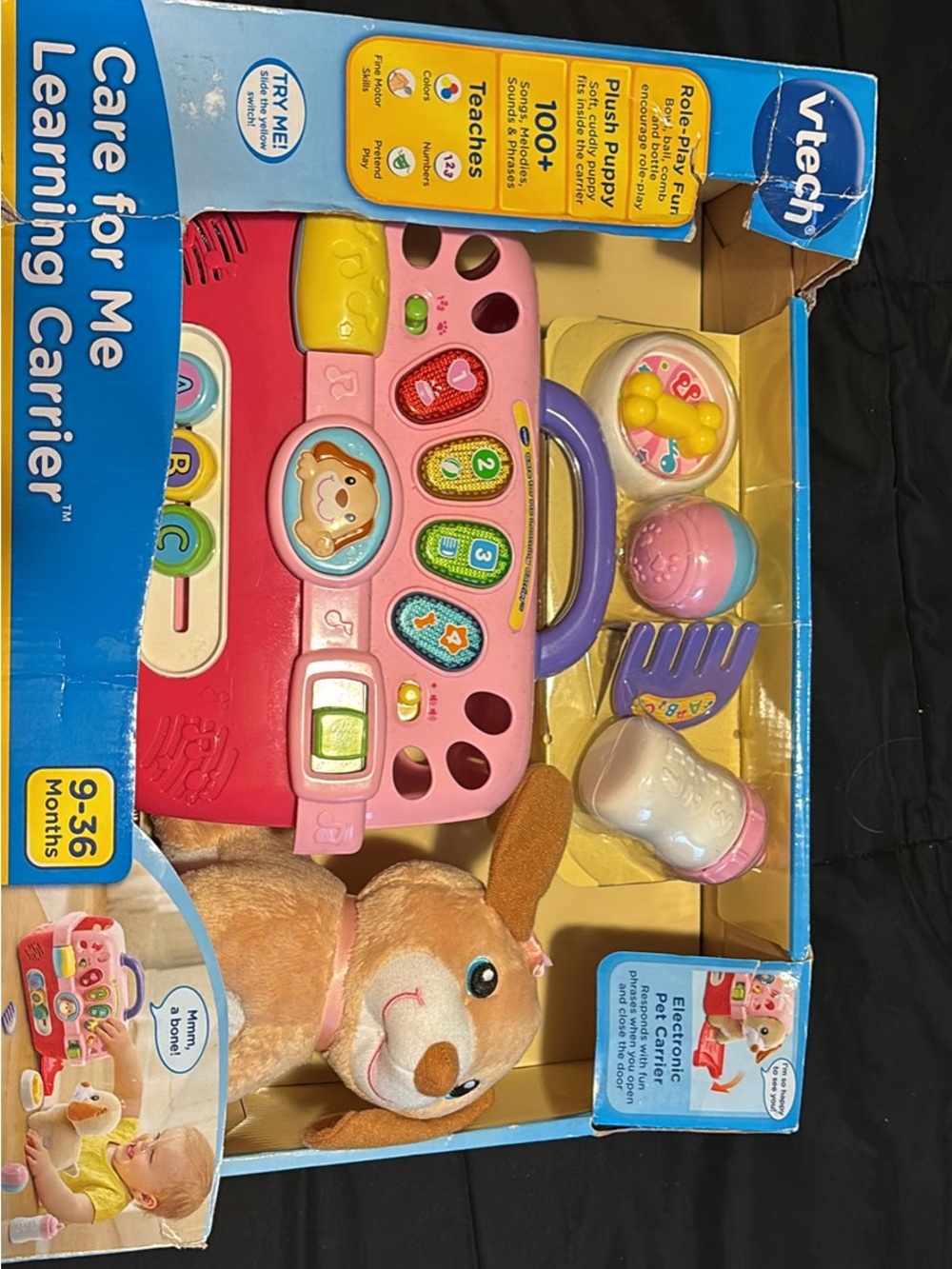 VTech Care for Me Learning Carrier - Pink Plush Puppy Playset